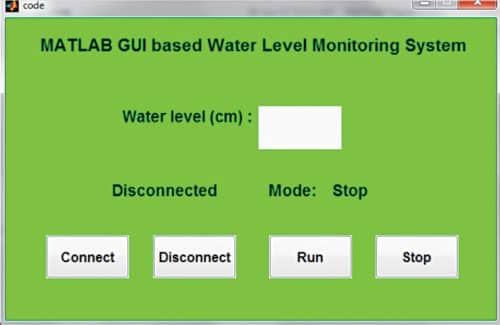 Screenshot of MATLAB based GUI