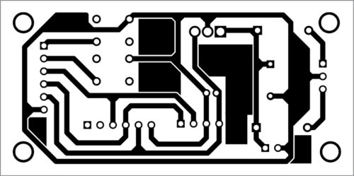 PCB layout for real-time clock with temperature display