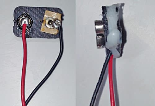 Soldering and gluing the connector
