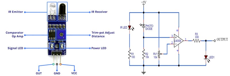 IR Sensor Module with Circuit