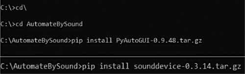 Installing packages using pip command