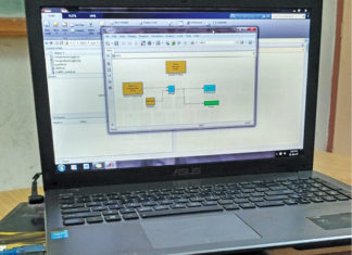 Authors’ prototype wired on breadboard