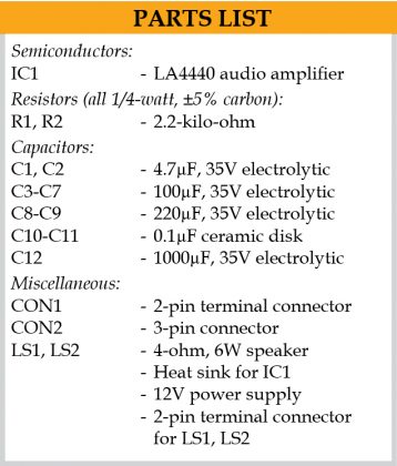 6W+6W Stereo Amplifier Using LA4440 | Full Electronics Project