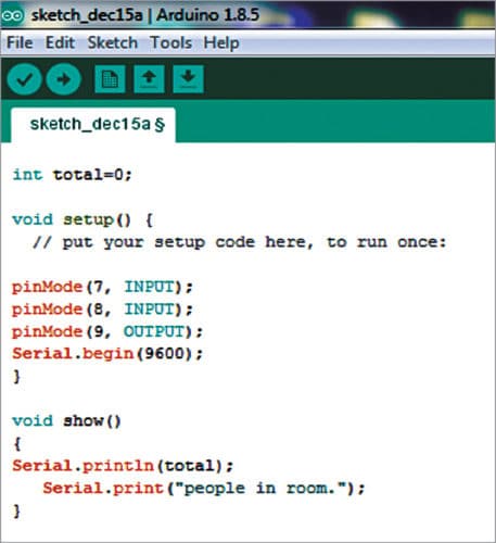 Arduino code void setup ( )