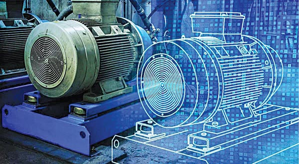 3D model of a pump, which is the twin of the original (Credit Noria Corporation)