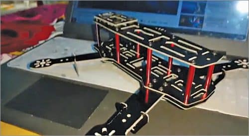 Assembled drone frame