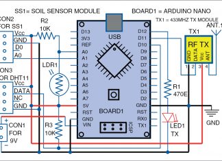 Circuit diagram of remote data receiver