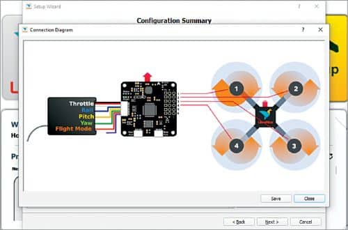 Pin diagram of CC3D flight controller