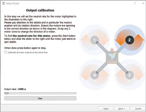 Output calibration window