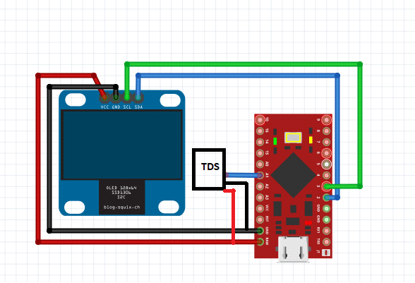 DIY TDS Meter Circuit Connection