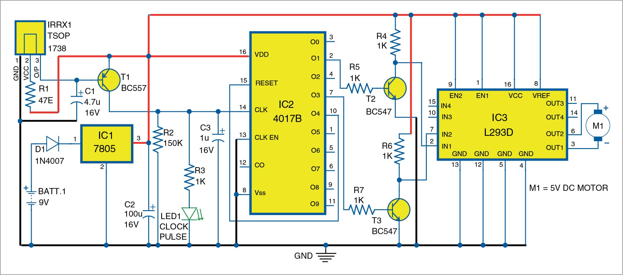 Dc Motor Control Using Remote Circuit Diagram Pdf