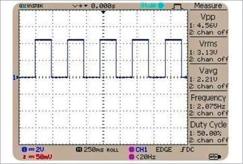 Oscilloscope snap (see text)