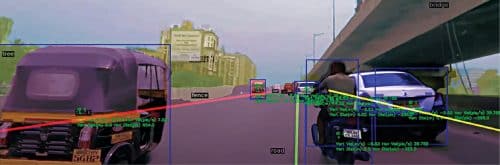 Minus Zero vehicle uses software to process information from its eight cameras to plan its own movement