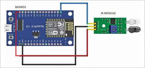 Connection diagram of IR transmitter