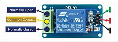Relay module pin details