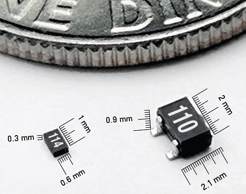 Small and High-Efficiency RF-to-DC Converter Chips