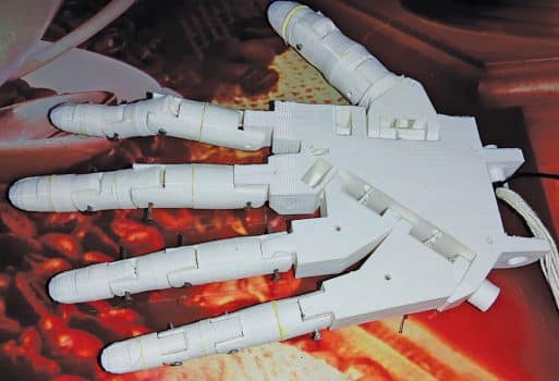 Inside view of the prosthetic arm
