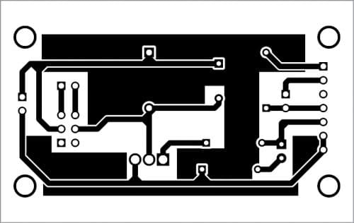 PCB layout for the circuit