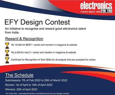 Contest: Electronics For You Design Competition