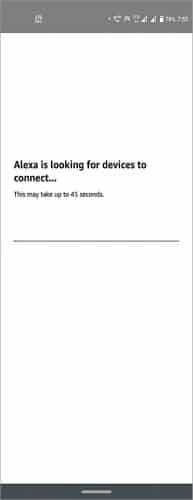 Alexa searching Wi-Fi device to add on same network