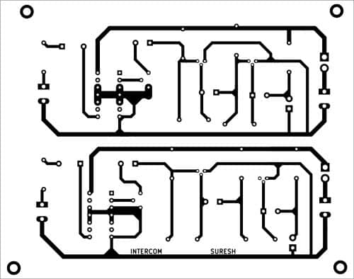 PCB layout for Two-Way Intercom