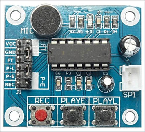 ISD1820 voice recorder/playback module