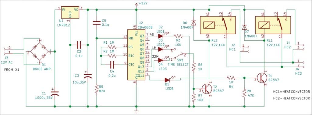Circuit diagram of the energy saver