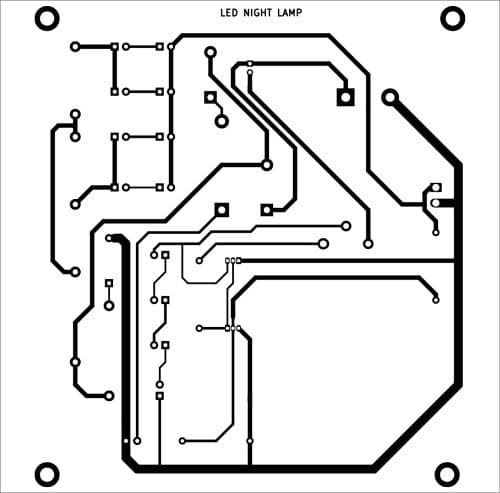 PCB layout of the circuit