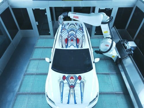 ABB Robotics Unveils World’s First Robot-Painted Art Car