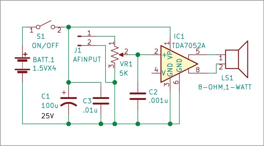 1-Watt Single-Channel Audio Amplifier
