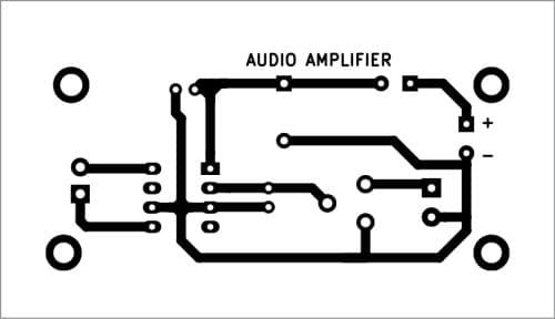PCB layout for 1-Watt Single-Channel Audio Amplifier
