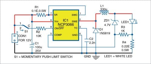 Fig. 1: Circuit diagram of the automatic light