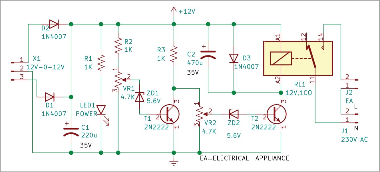 Circuit To Protect Appliances From High/Low Voltages