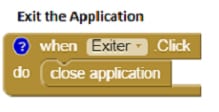 exit the application