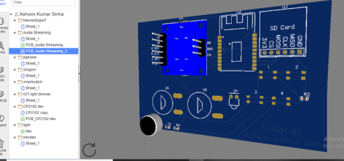 PCB design Bluetooth music player and speaker 