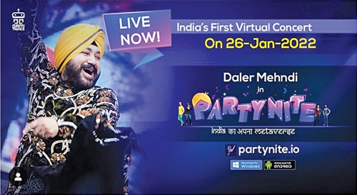 Daler Mehndi hosted a Republic Day concert on the PartyNite metaverse from Gamitronics, becoming the first Indian to perform on the metaverse (Courtesy: Daler Mehndi on Instagram)