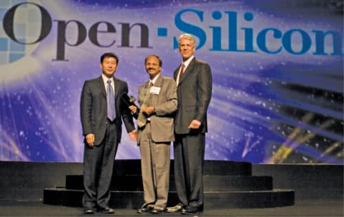 Dr Satya Gupta receiving Open-Silicon GSA Award 