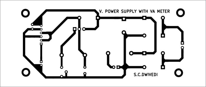Fig. 5: Actual-size solder-side PCB layout