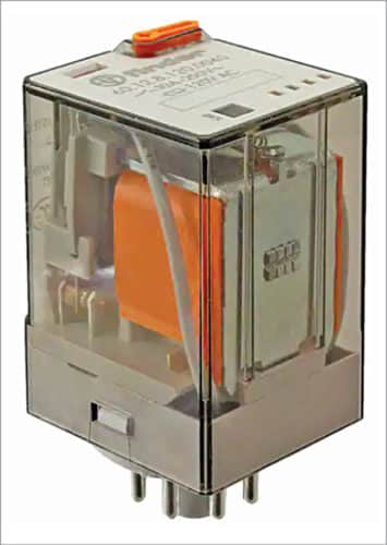 Fig. 6: Finder 60 series general-purpose relay with AgNi contacts (Credit: Finder)