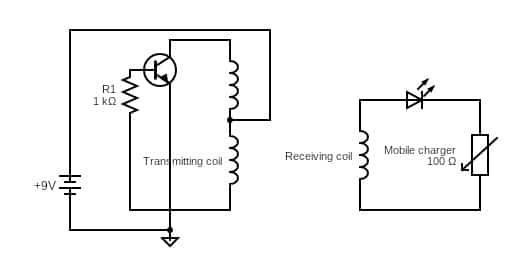 Circuit Diagram for Wireless Electricity Charger