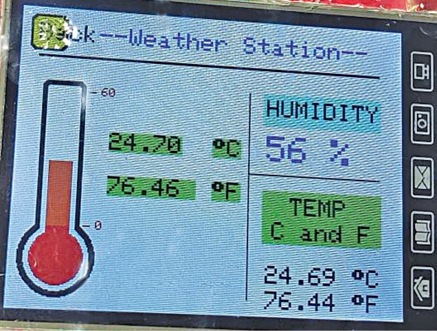 Touchscreen Weather Monitoring System using Arduino