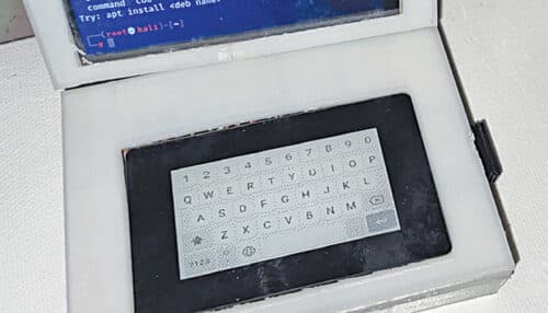 Keyboard layout on e-ink display 