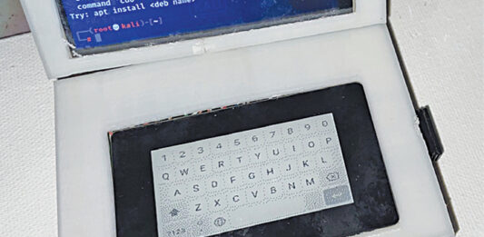 Fig. 12: Keyboard layout on e-ink display