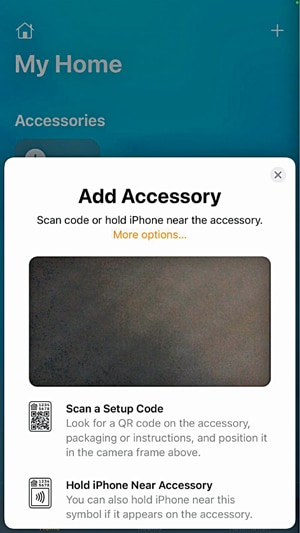 Apple Homekit Add Accessories window