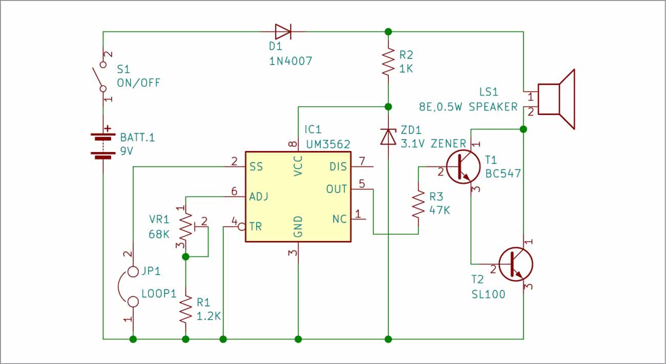 Fig. 2: The circuit diagram