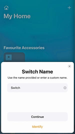 Apple Homekit Switch name