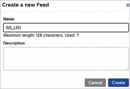 Fig. 3: Step 2 to create a feed on Adafruit