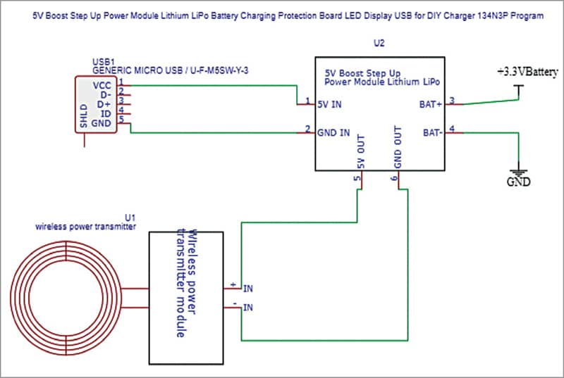 Fig. 5: Wireless power bank circuit 