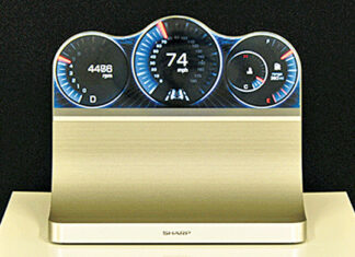 Free form display prototype (Credit: Sharp Devices)