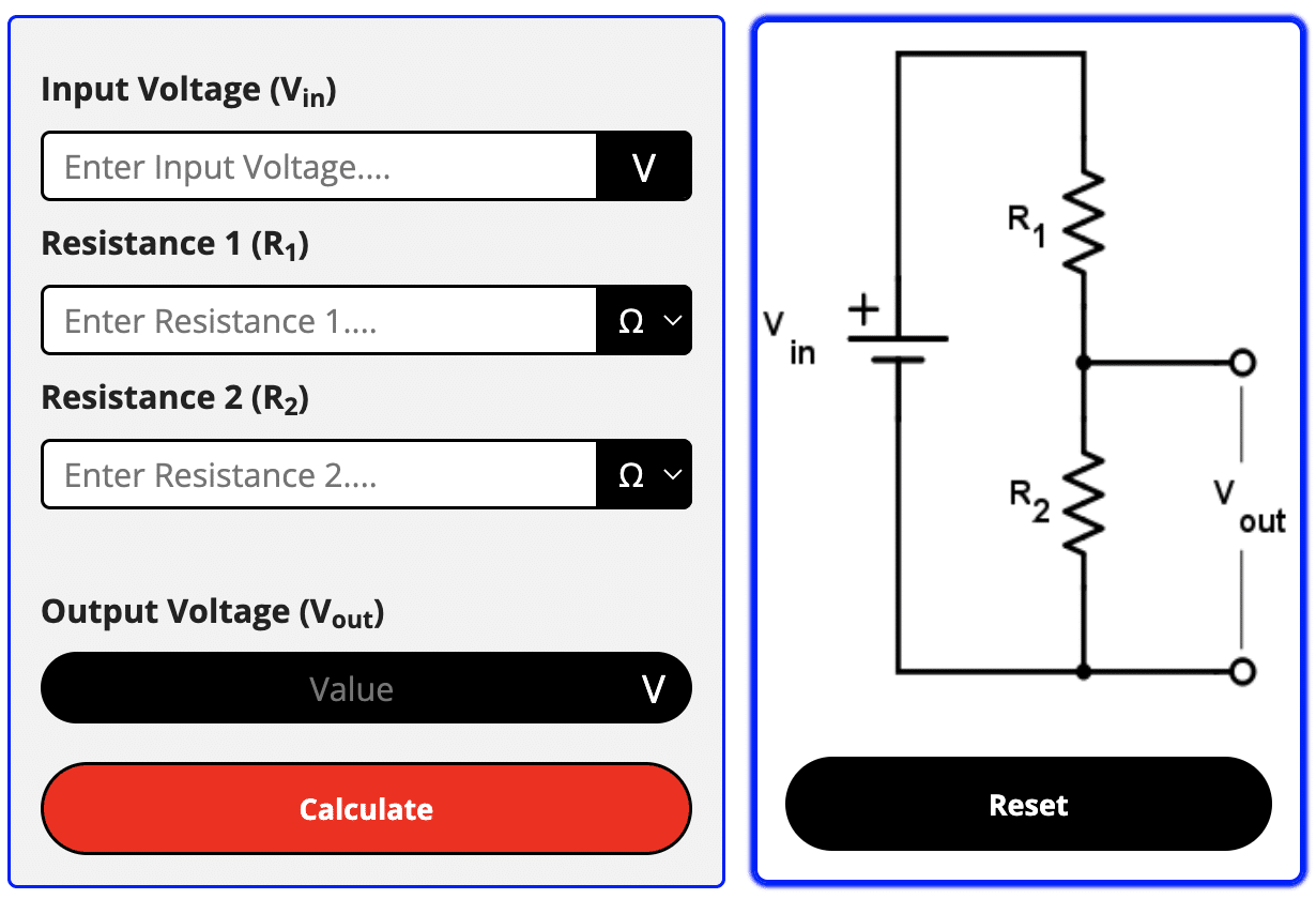 Voltage Divider Calculator